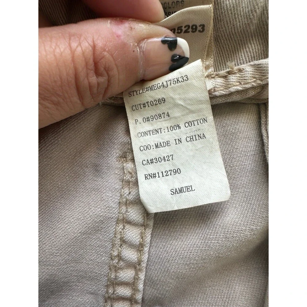 True Religion Men's 100% Cotton Factory Distressed Samuel Baggy Cargo Shorts 31